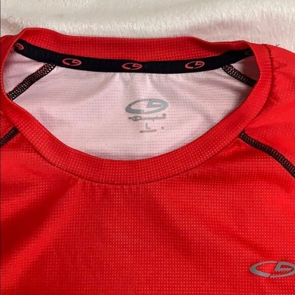 Champion Red Technical Crewneck T-Shirt | Sz L - Picture 3 of 5